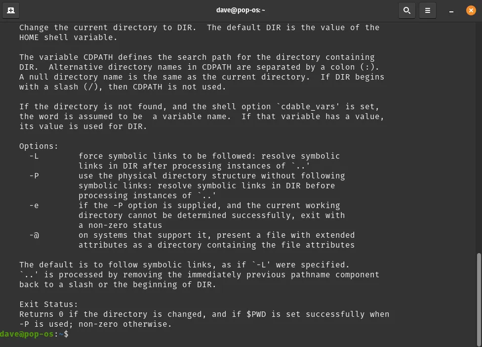 –help output