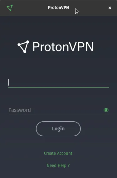 ProtonVPN Main Window