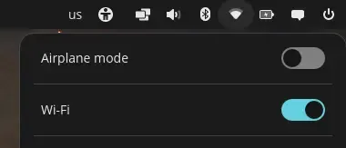 Airplane mode toggle in WiFi menu
