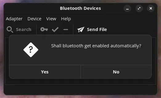 First-start blueman prompt