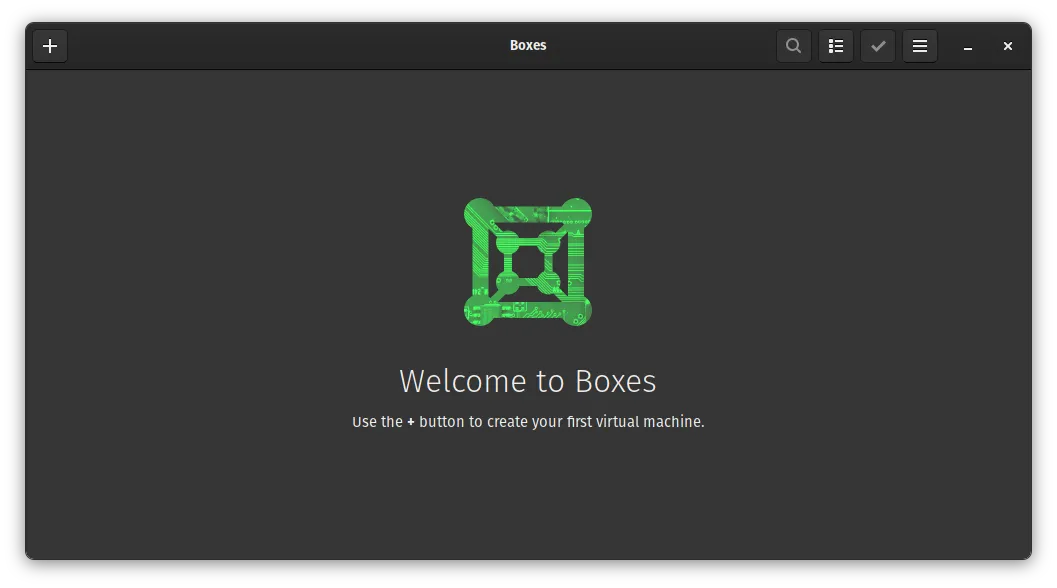 GNOME Boxes Empty