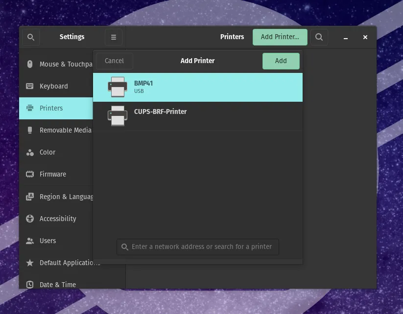 Add Printer