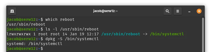 dpkg file lookup with a symlinked executable