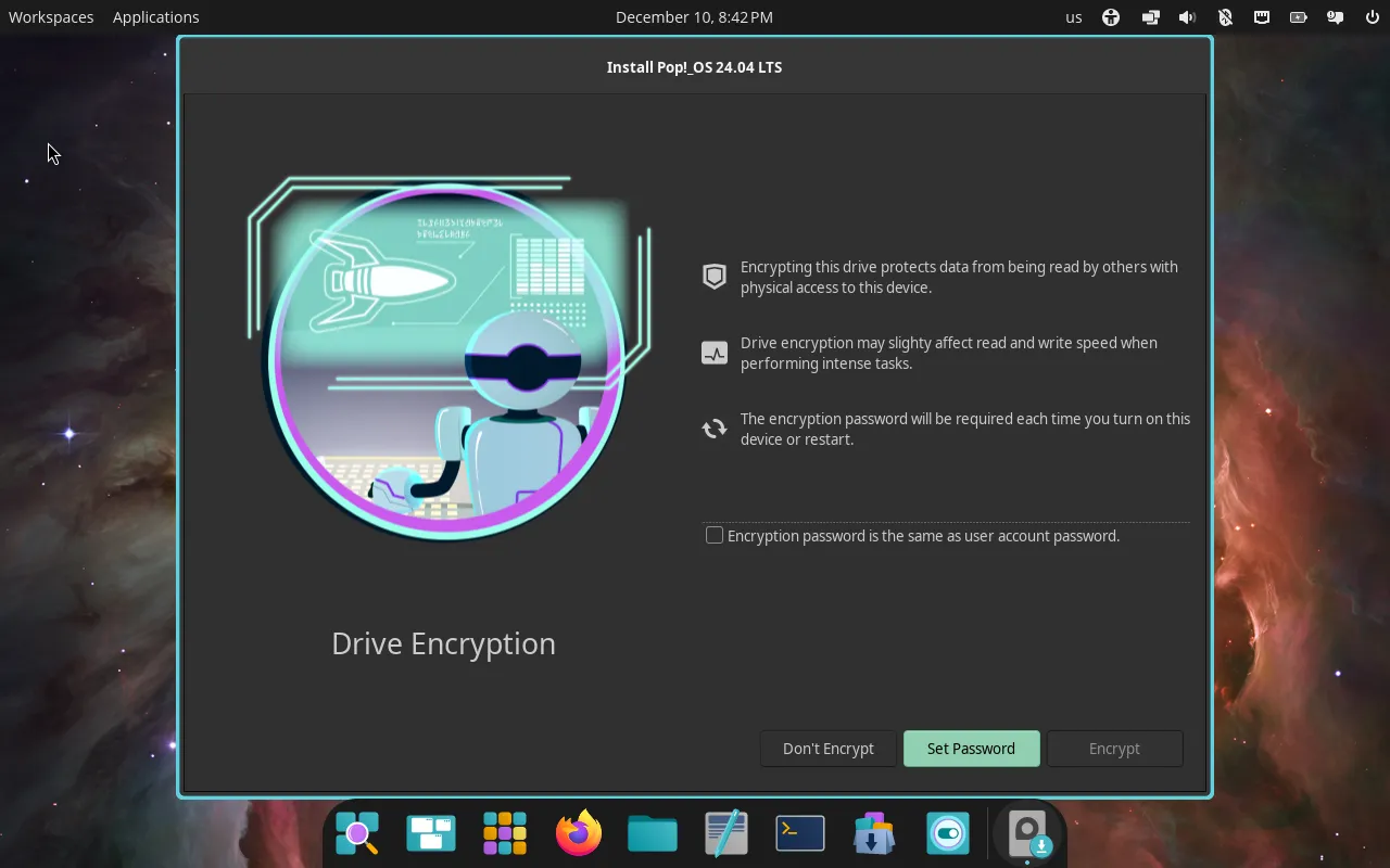 Encrypt option