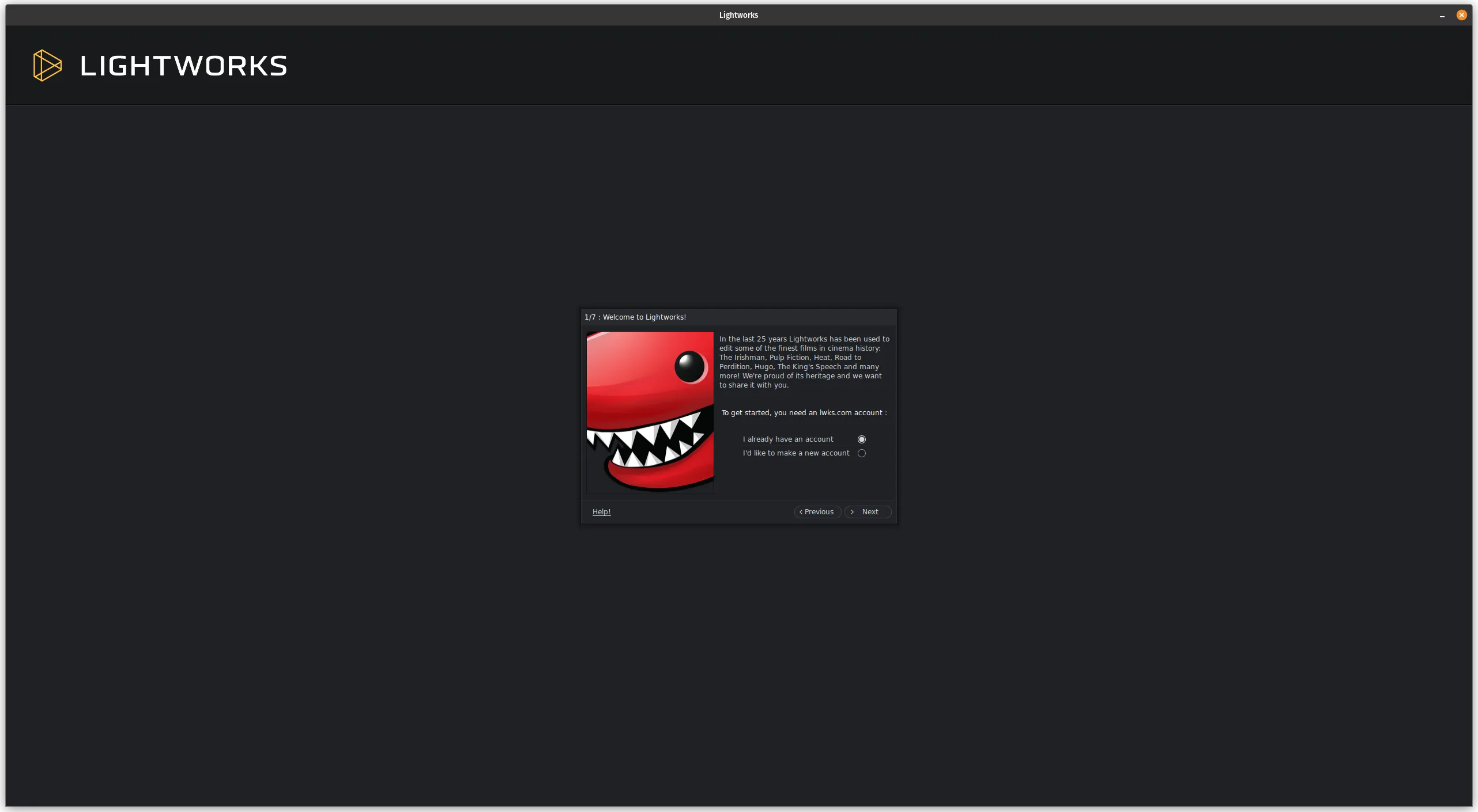 Welcome Screen