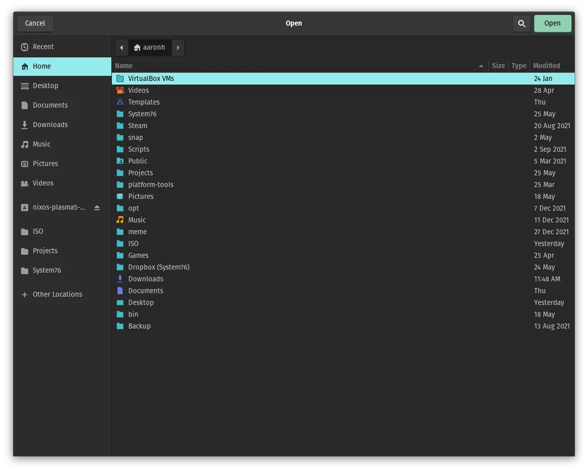 Select Pop!_OS iso