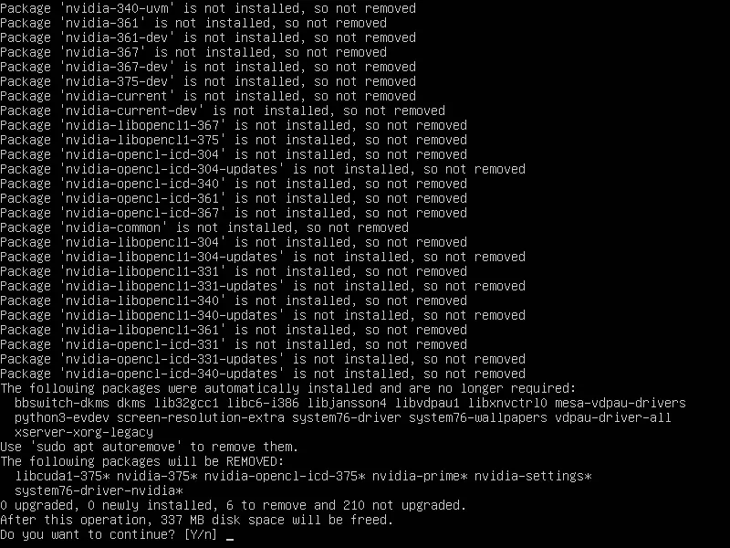 Removing NVIDIA