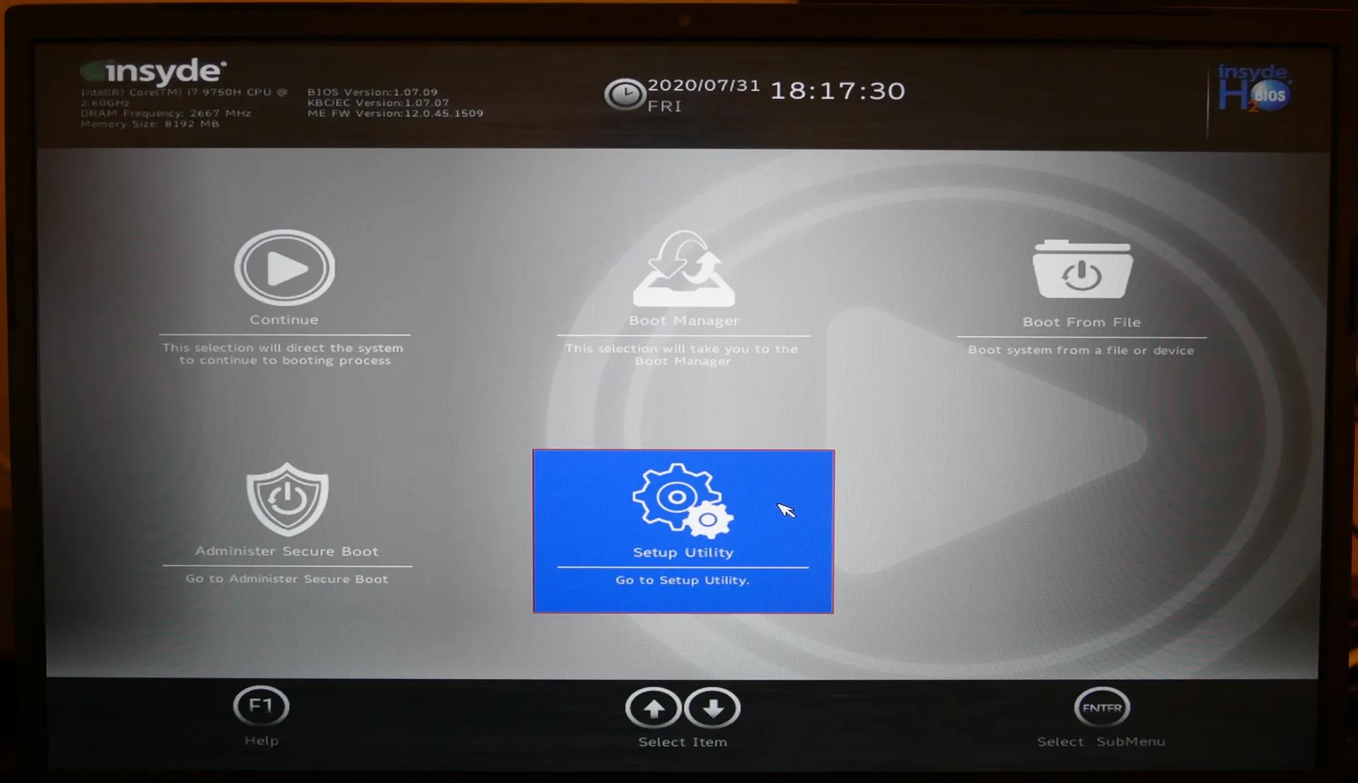 Setup Utility