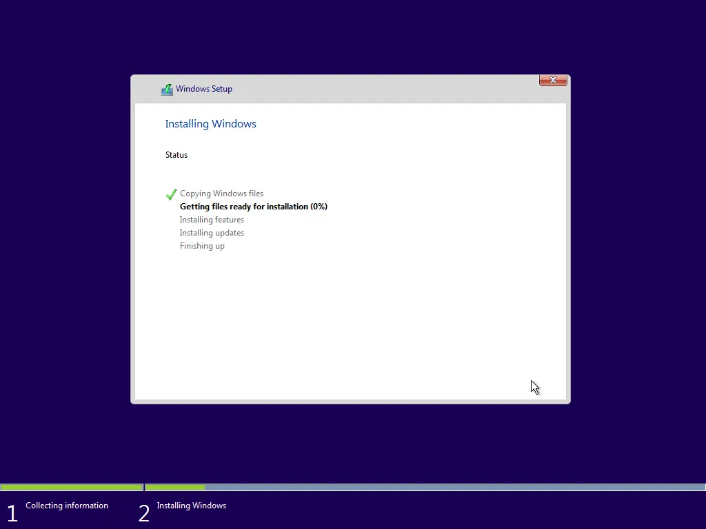 Installing Windows