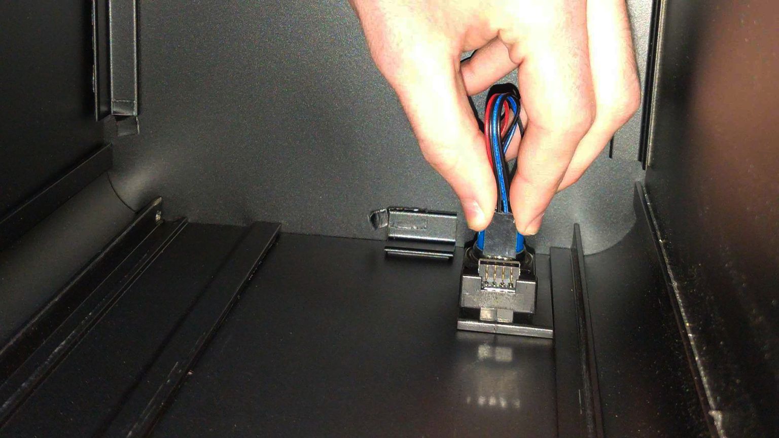 Plugging in the power button