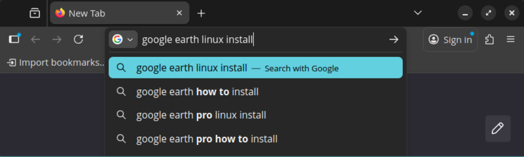 Pop!_OS 24.04 browser search