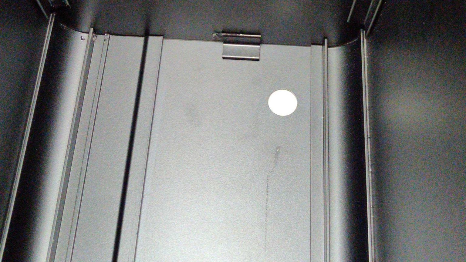 Empty power button hole