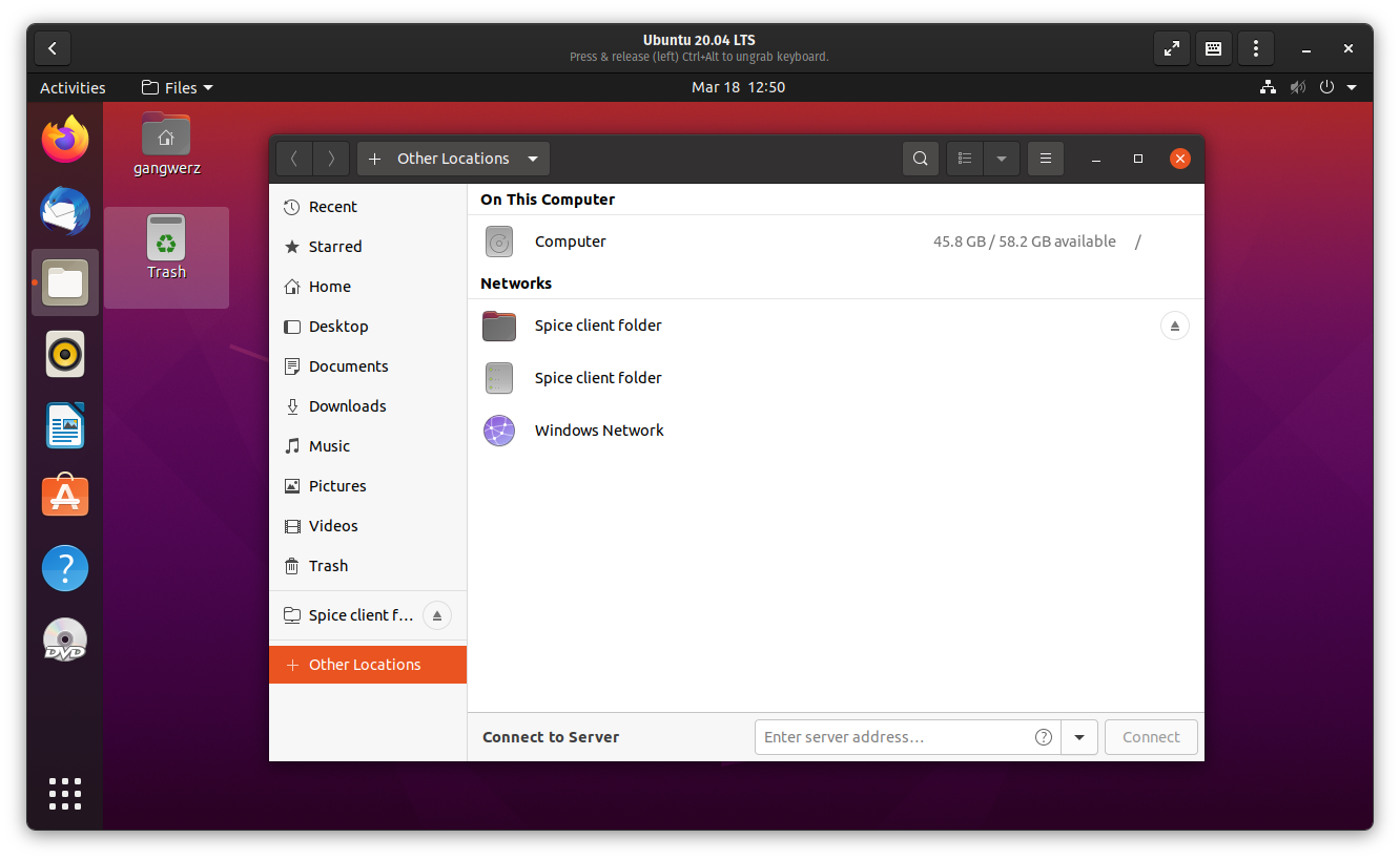 Mounted Shared Folder