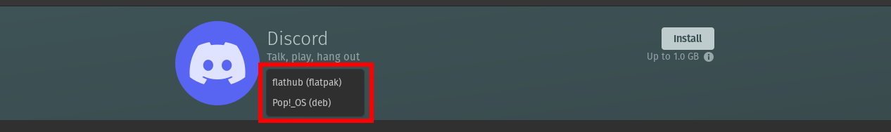 Selecting the app type in the Pop!_Shop