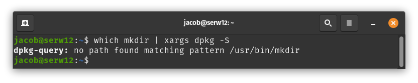 dpkg -S output with no results