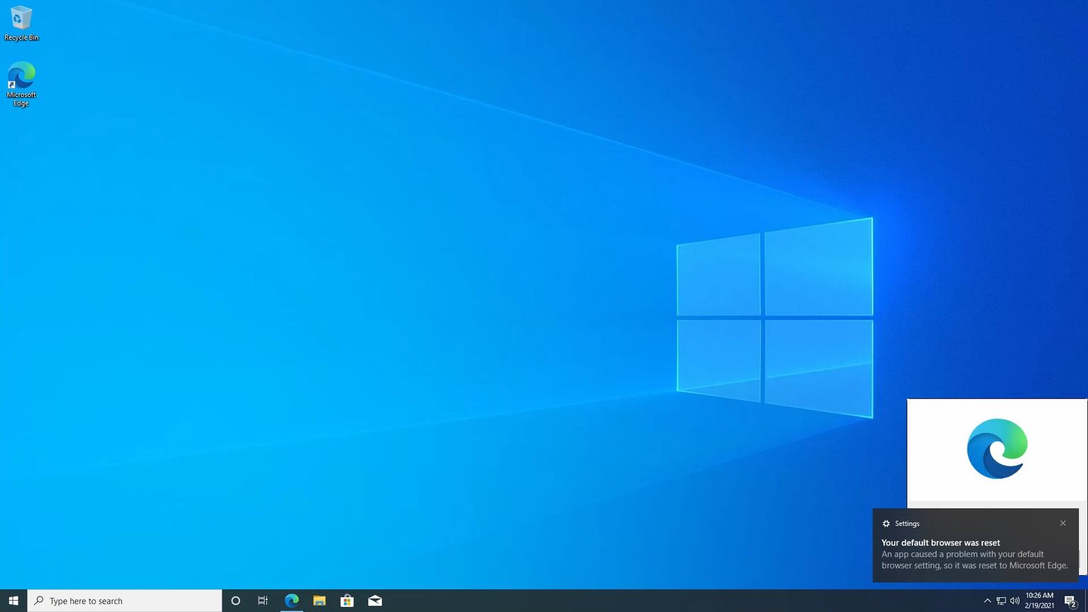 Windows 10 desktop