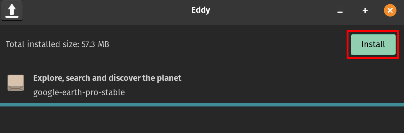 Installing a package with Eddy in Pop!_OS 22.04