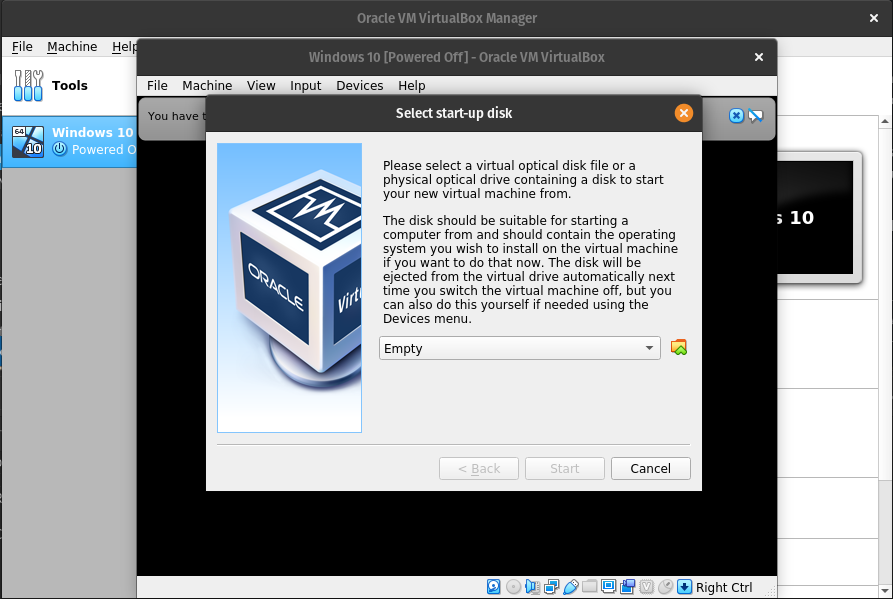 Start-up disk selection