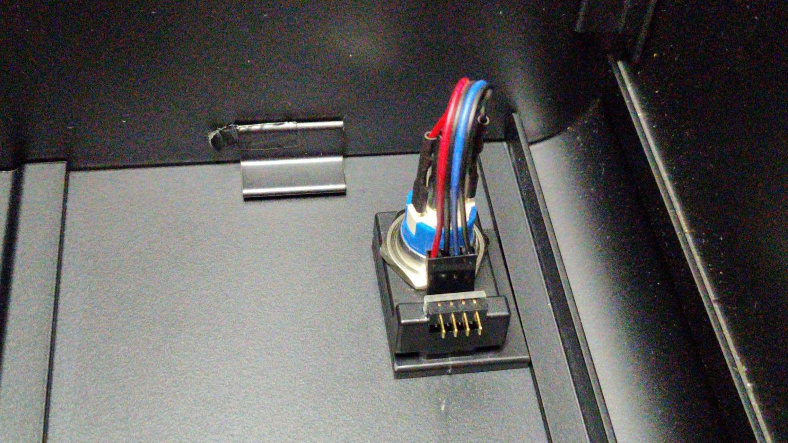 Completed power button assembly