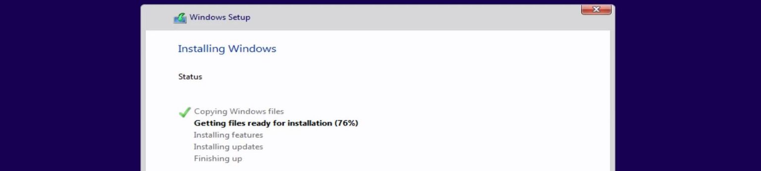 Windows being installed