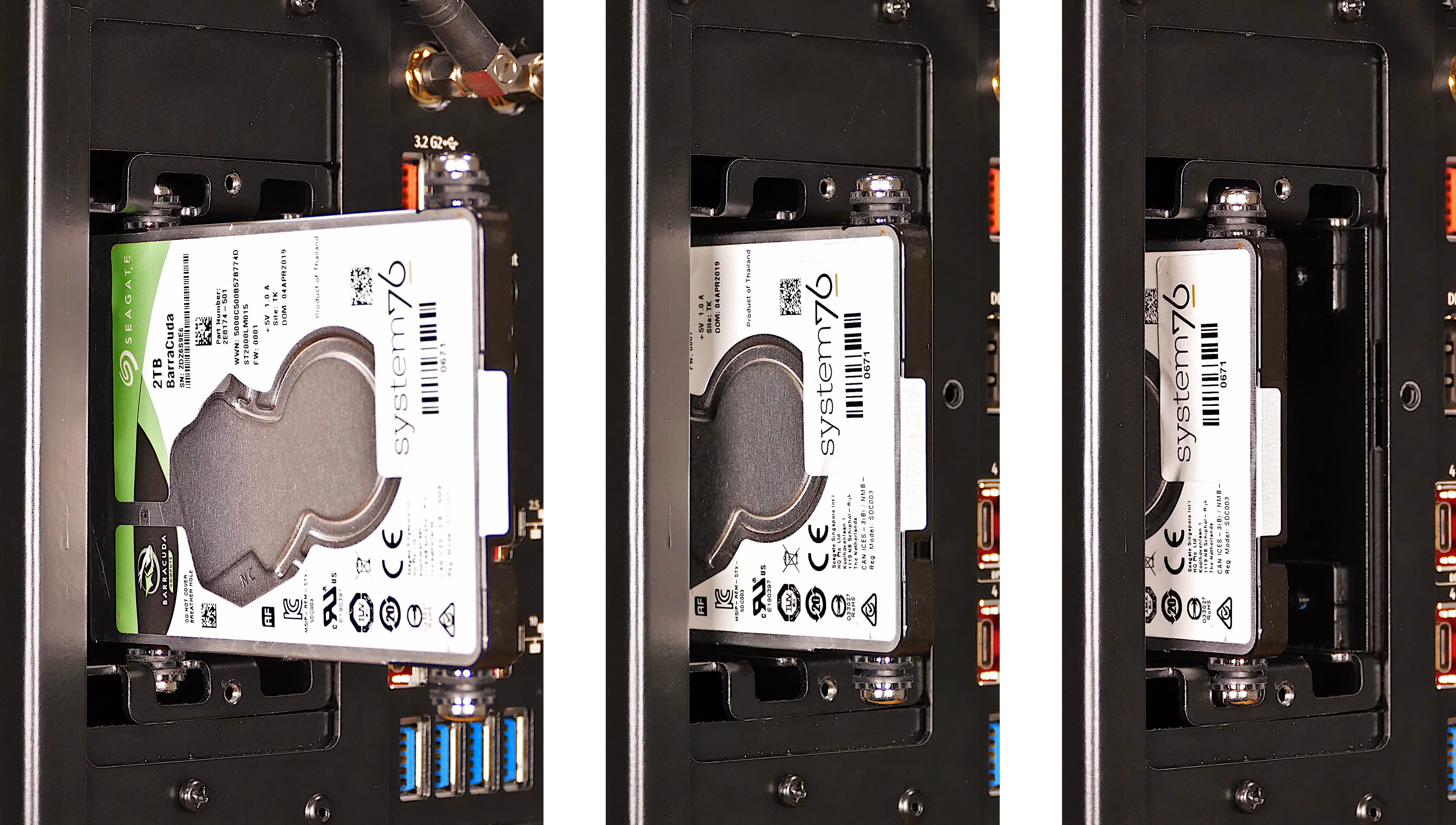2.5" drive installation