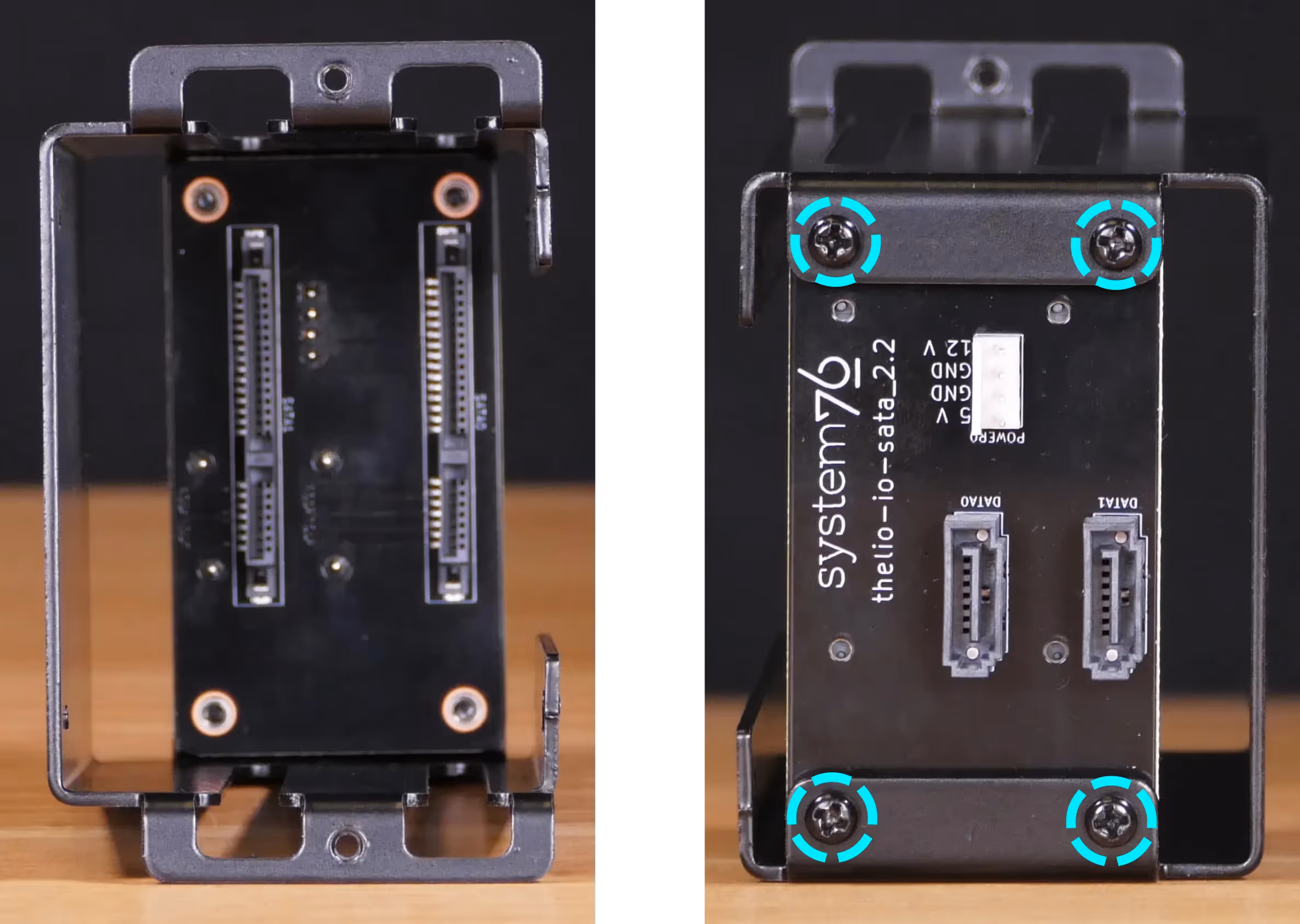 2.5" drive cage backplane screws