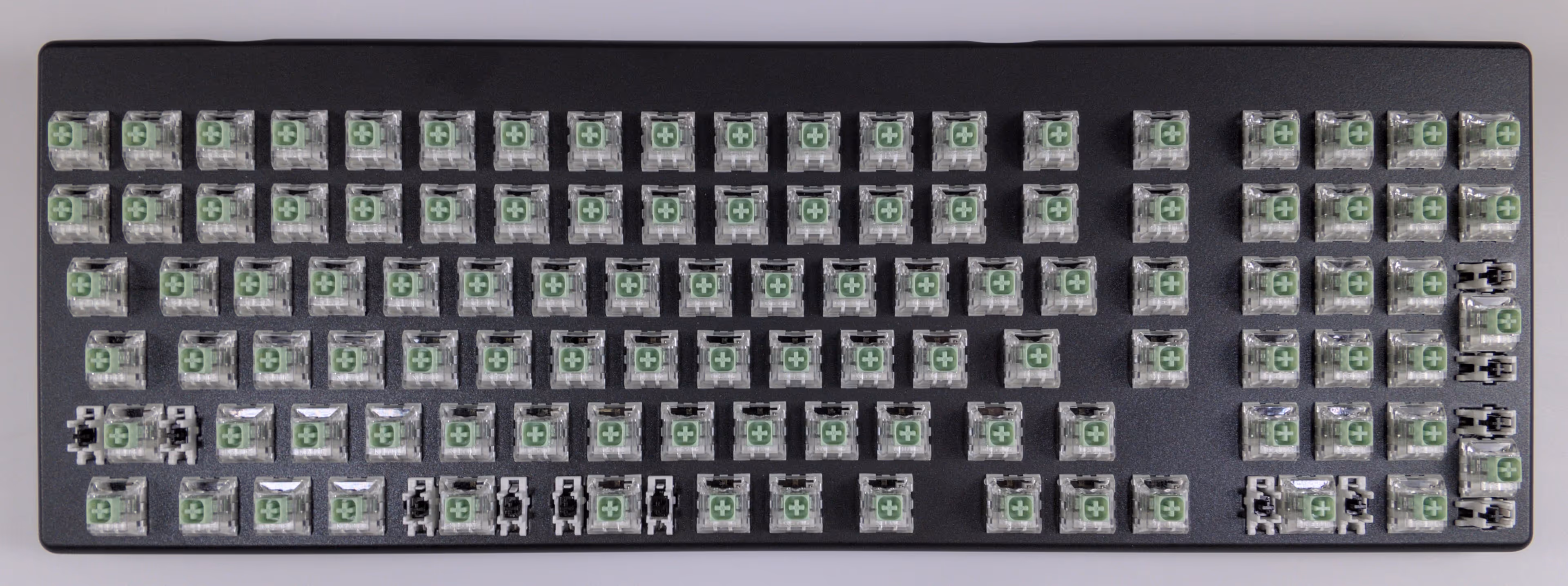Launch Heavy with all keycaps removed