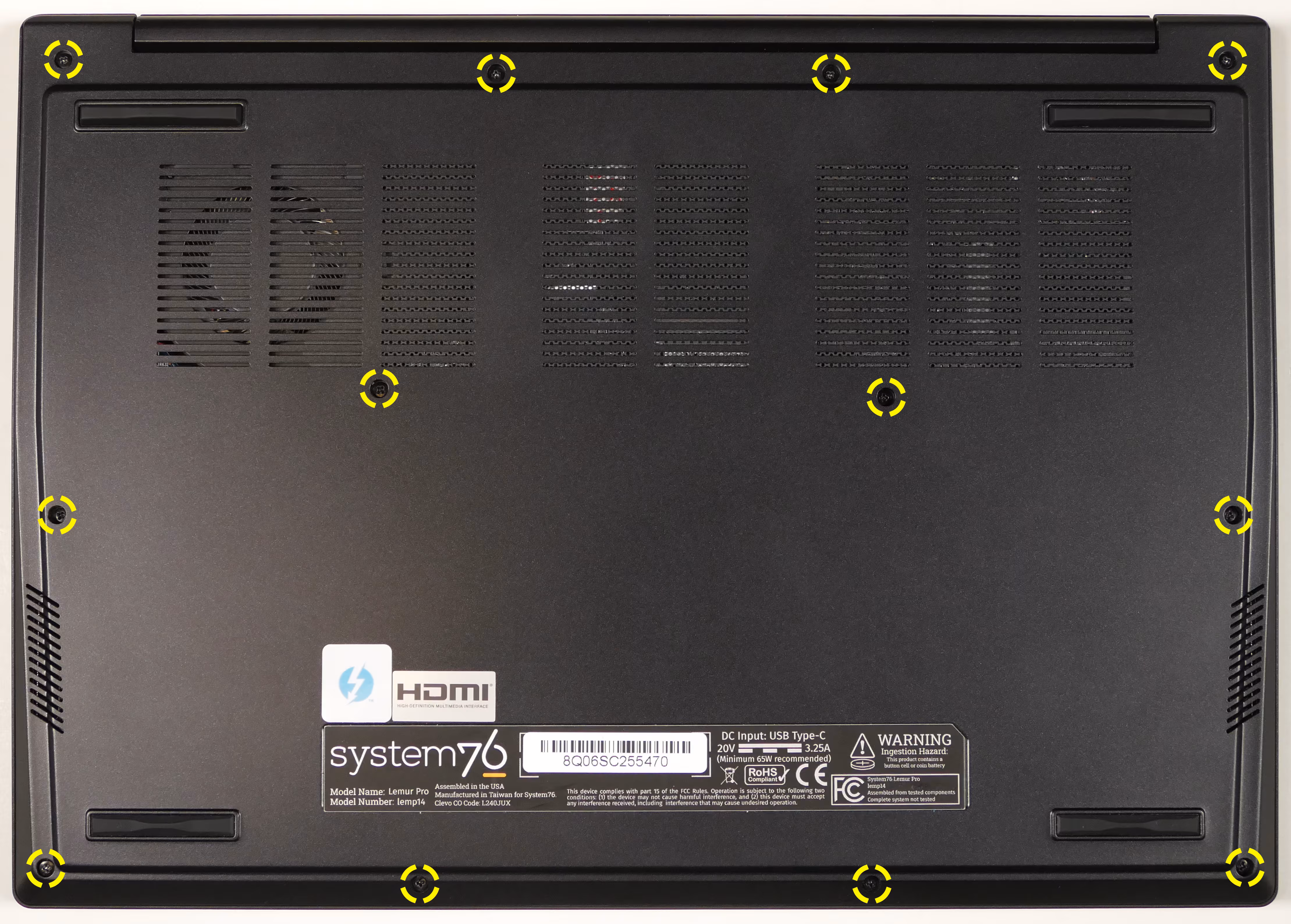 Bottom case screws (14”)