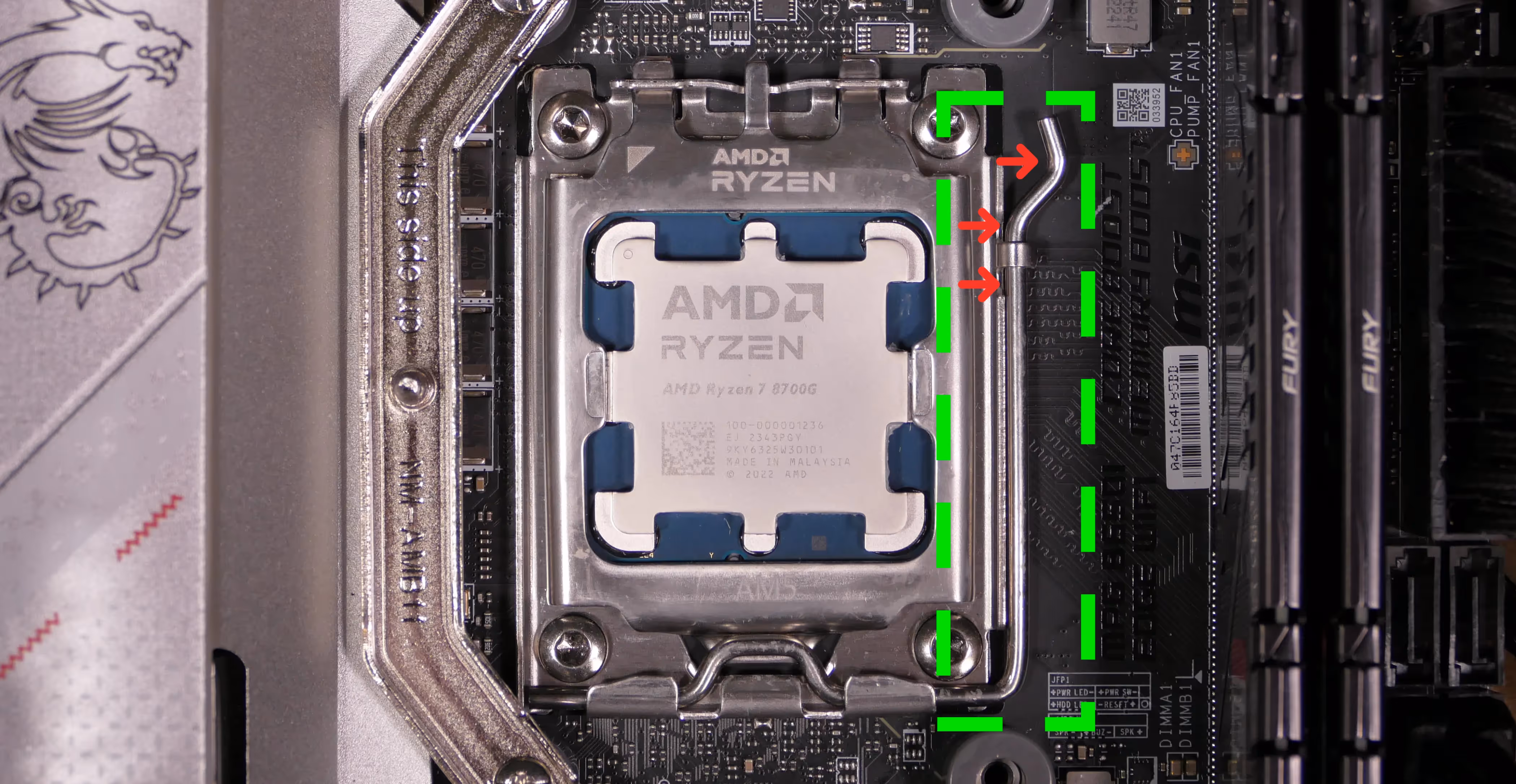 CPU locking pin