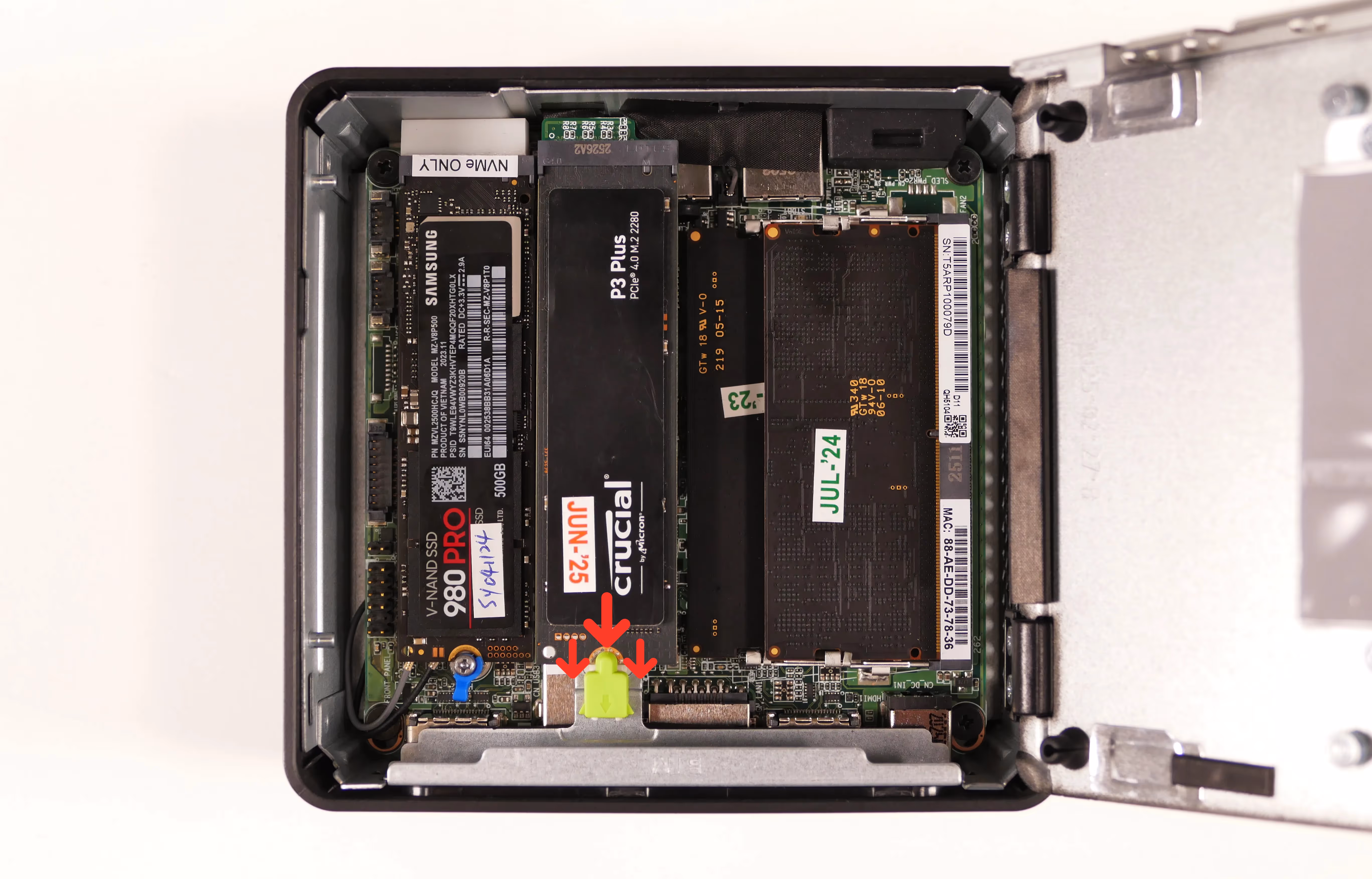 Extra storage drive removal