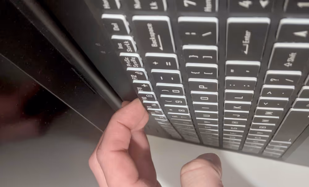 Keyboard popped out