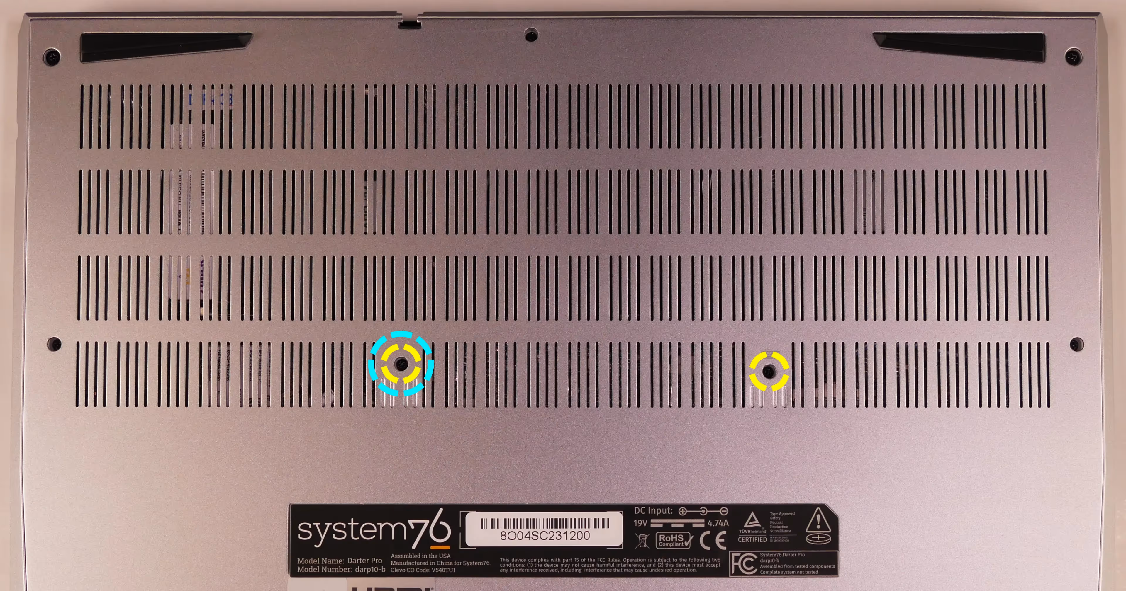 Keyboard screws (14")