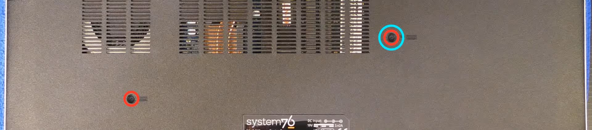 Keyboard screws