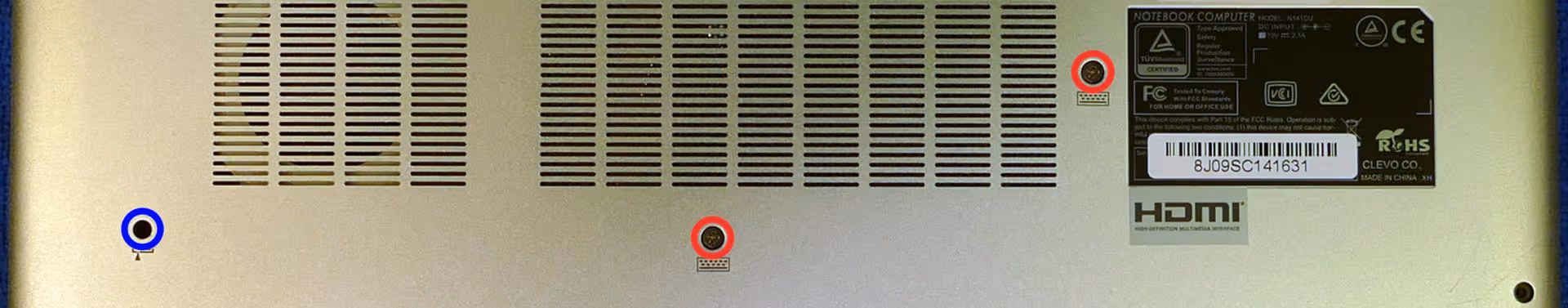 Keyboard screws