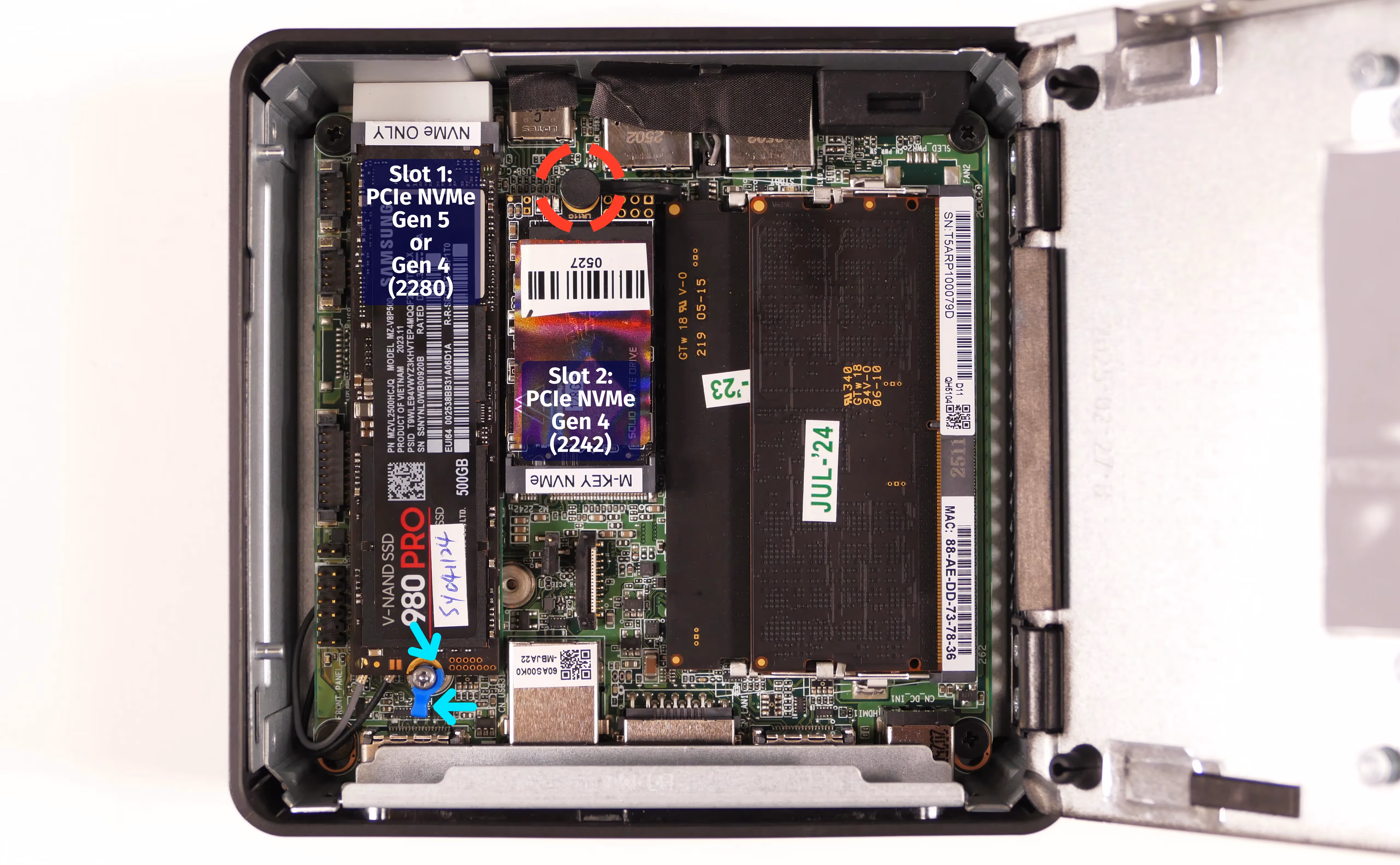 M.2 storage drives (without expansion slot)