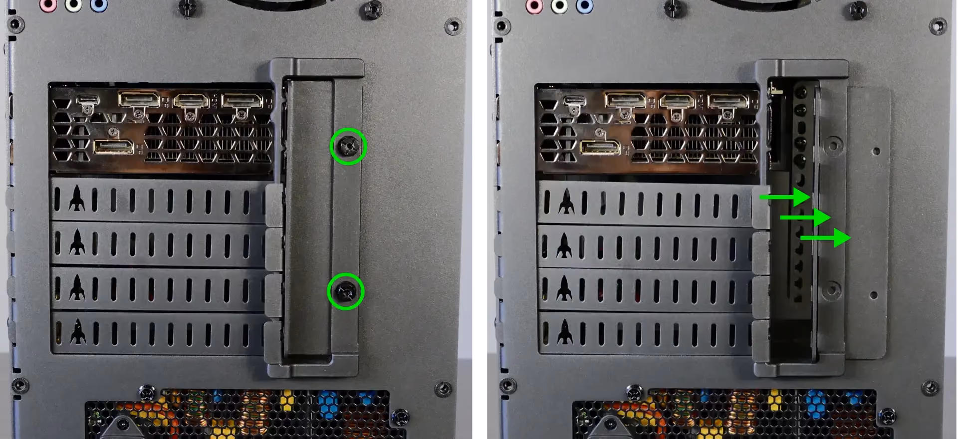 PCIe bracket screws