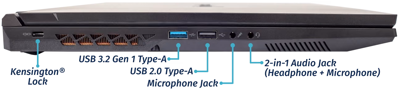 17" Left Ports
