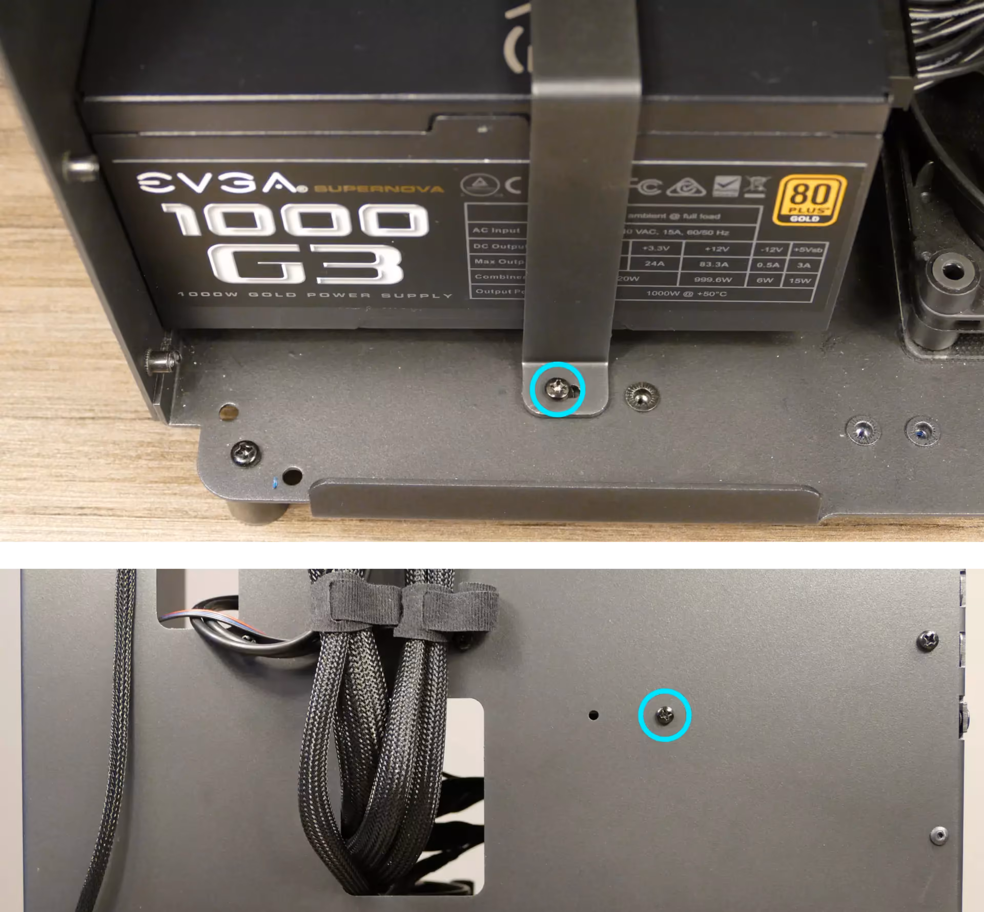 PSU bracket screws