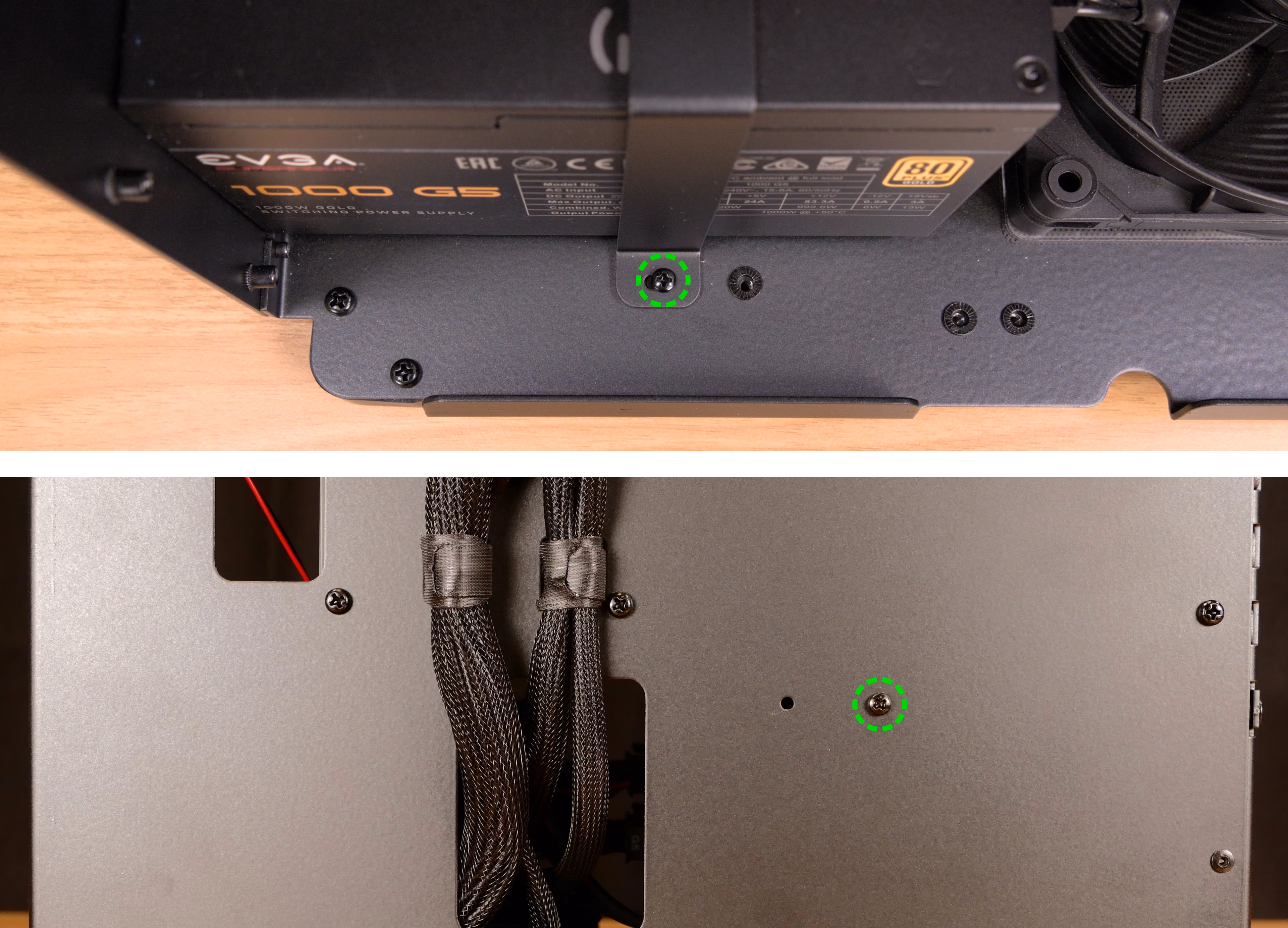 PSU bracket screws