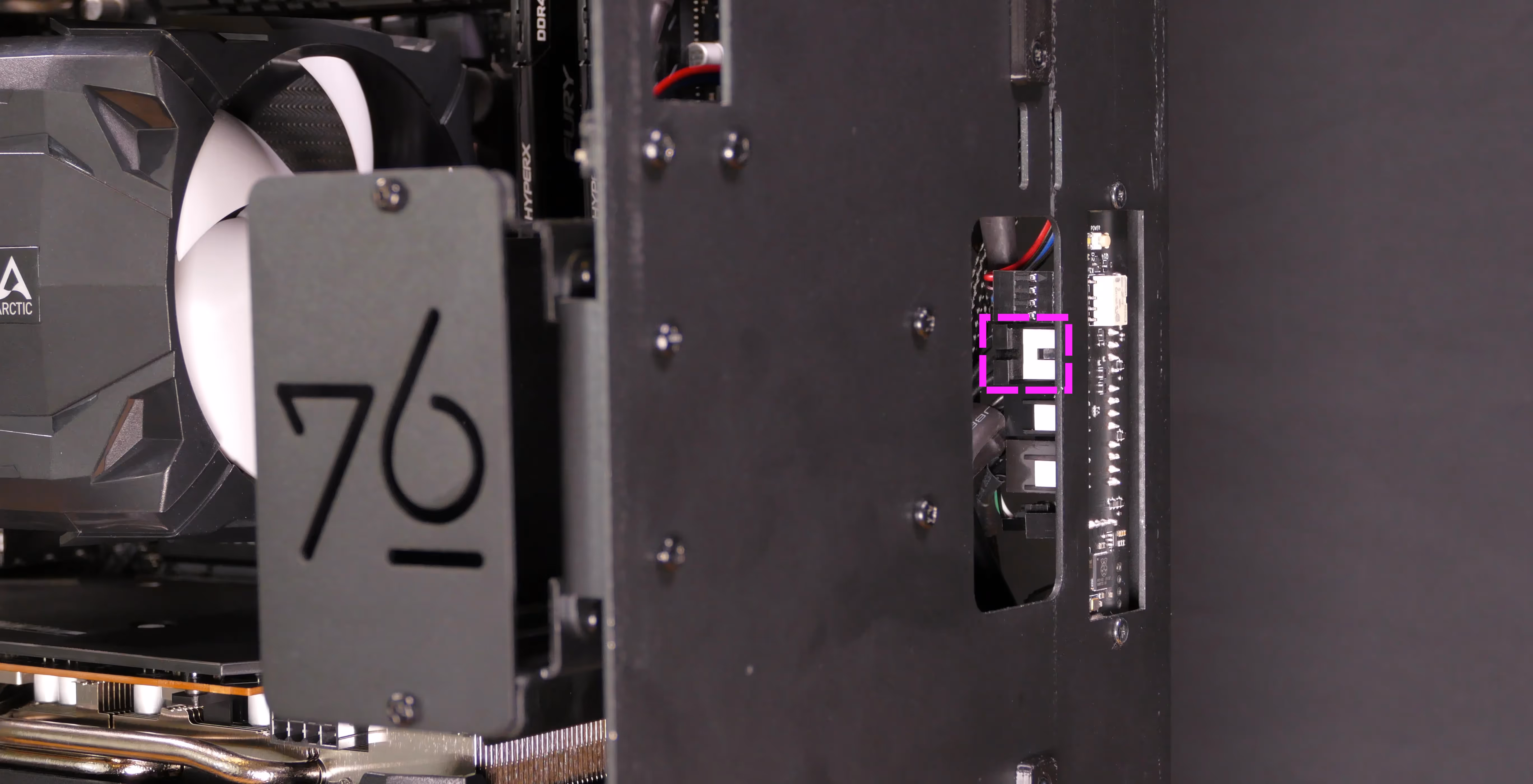 PSU cabling to the Thelio Io board
