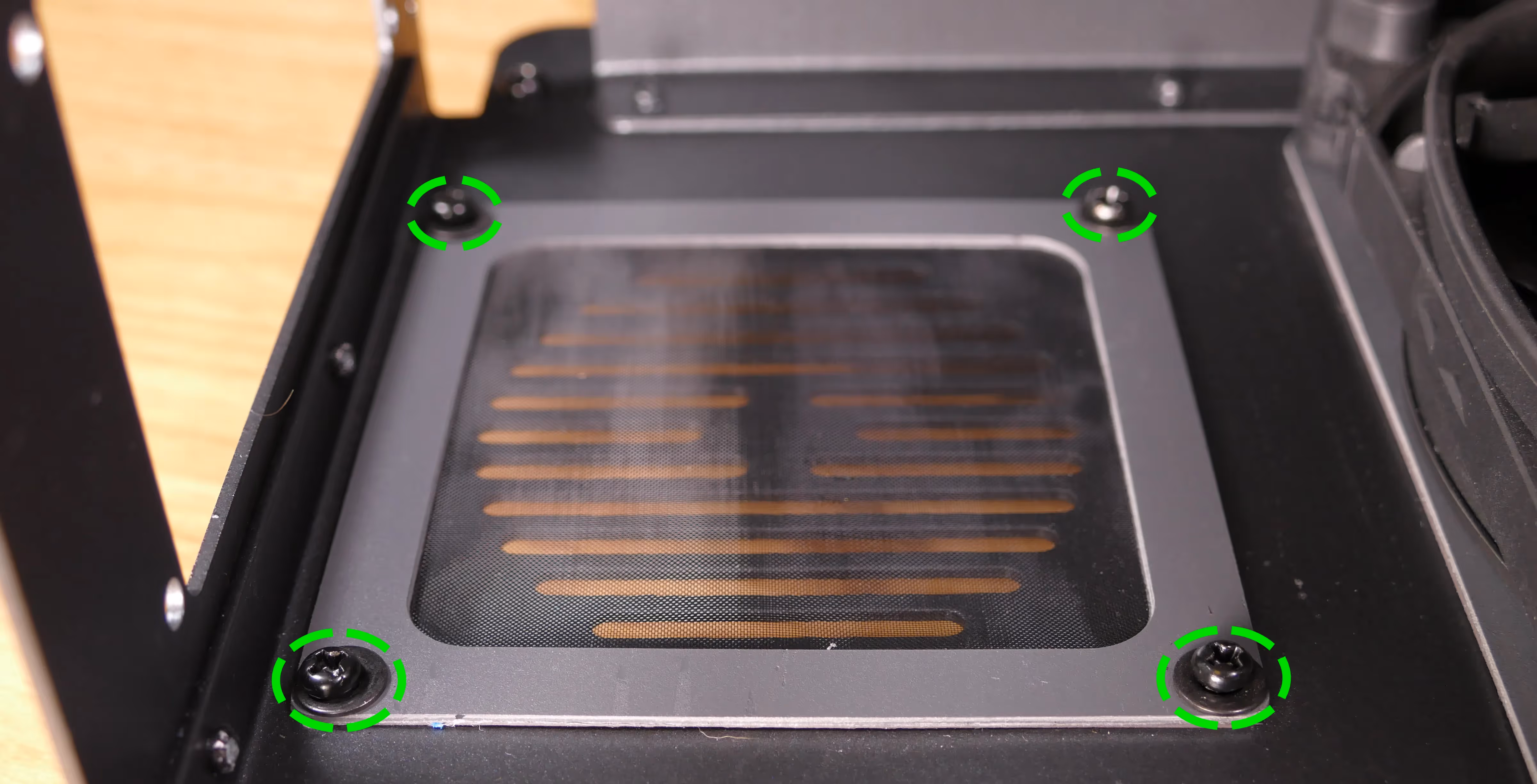 Power supply dust filter