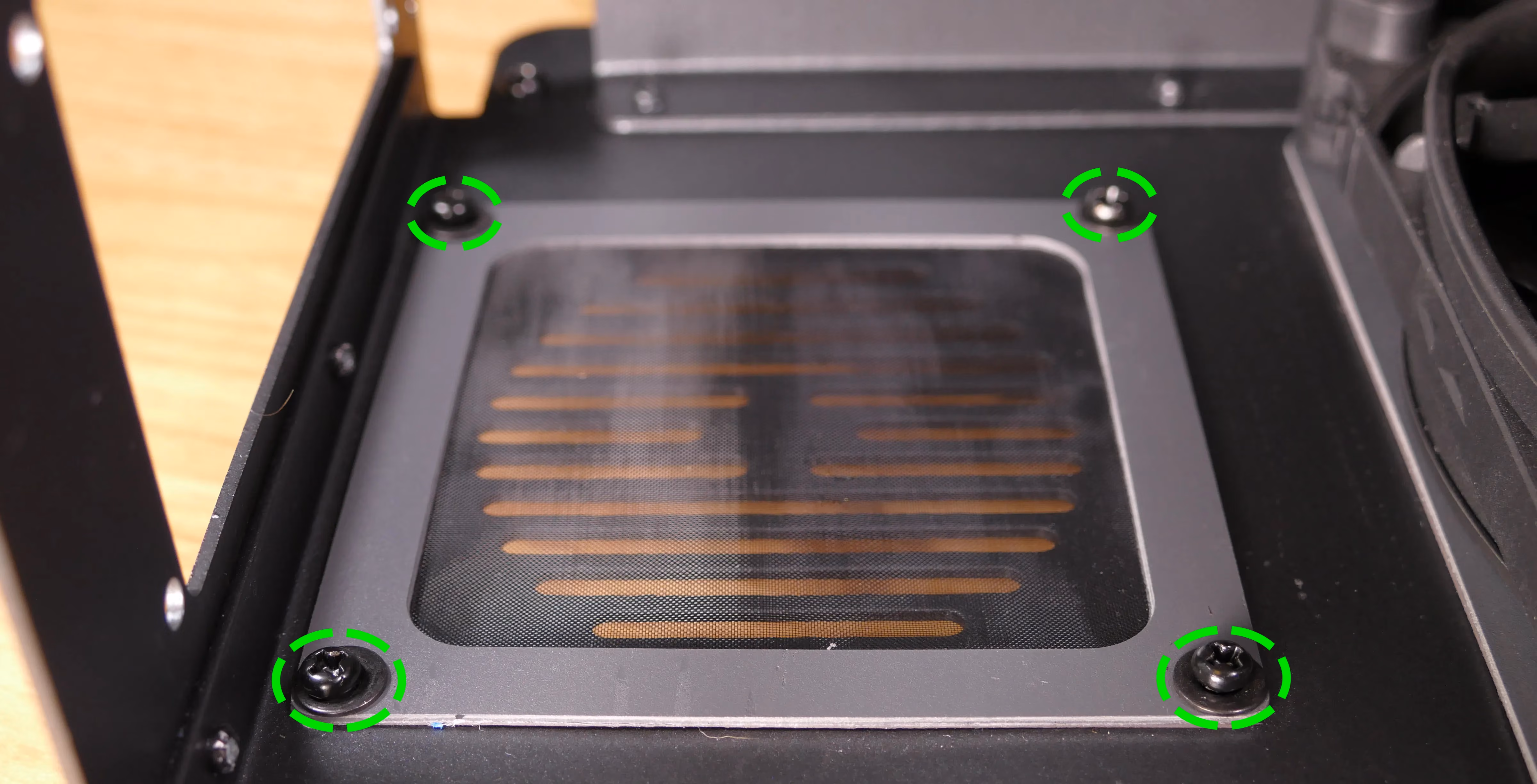 Power supply dust filter