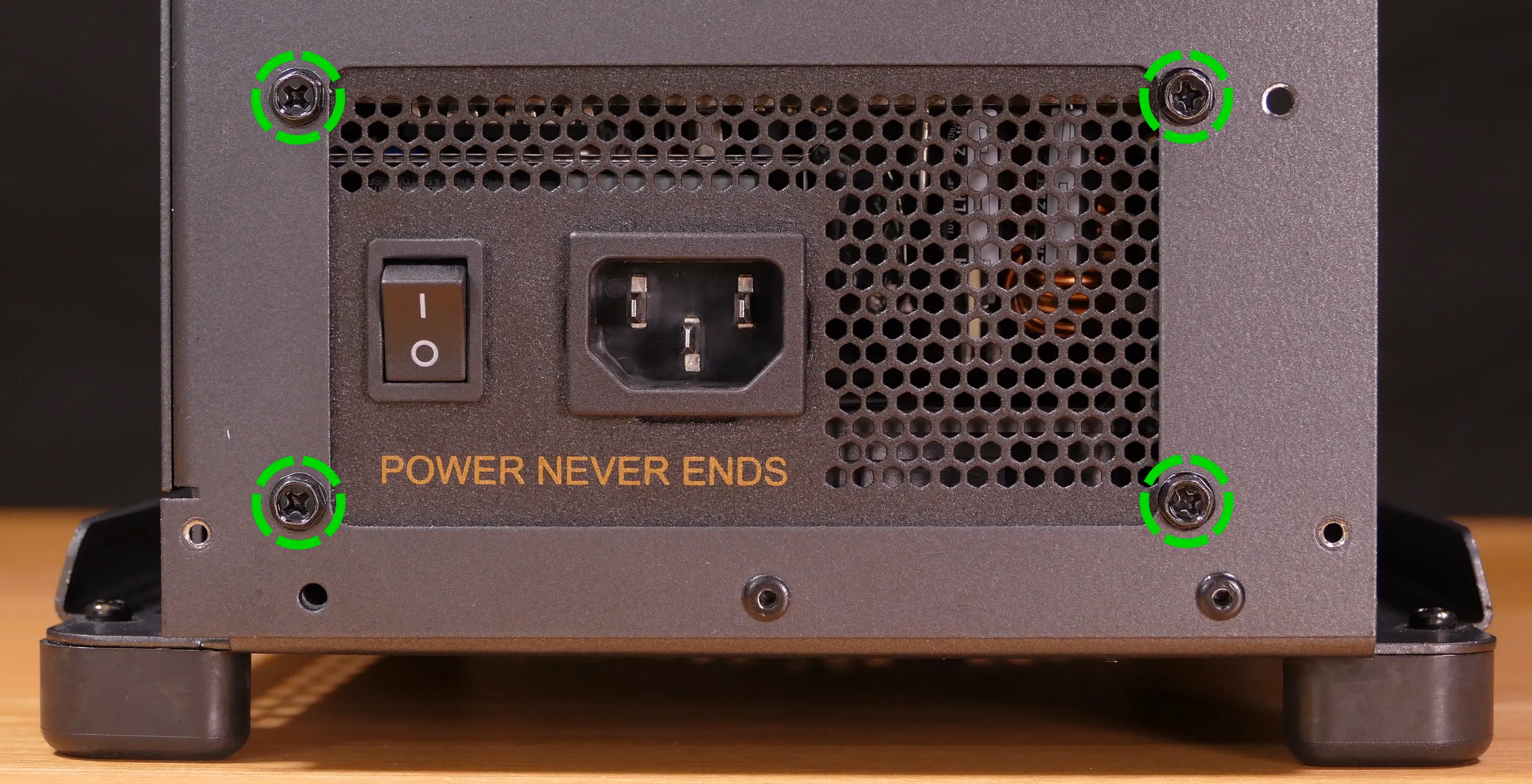 PSU back screws