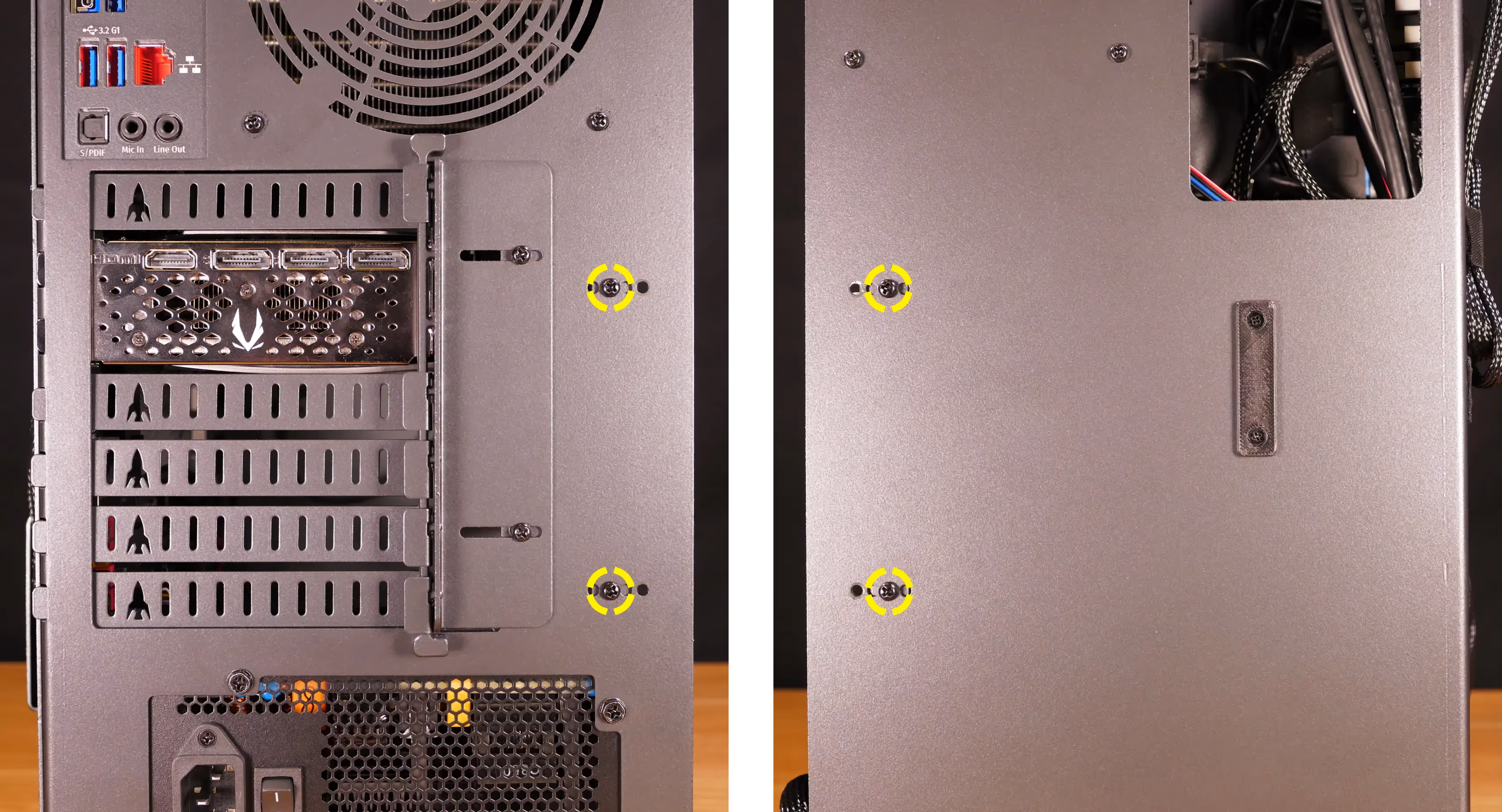 Side brace screws