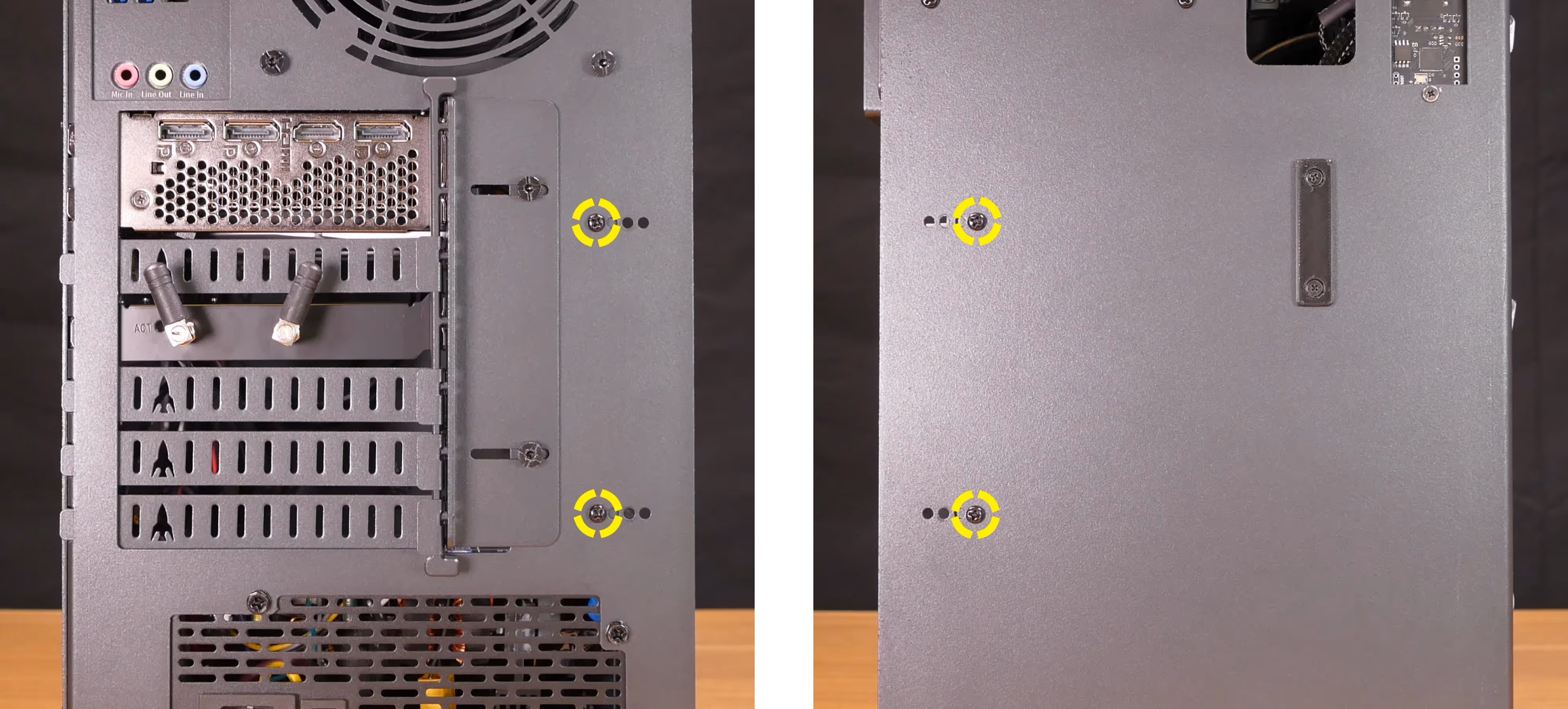 Side brace screws