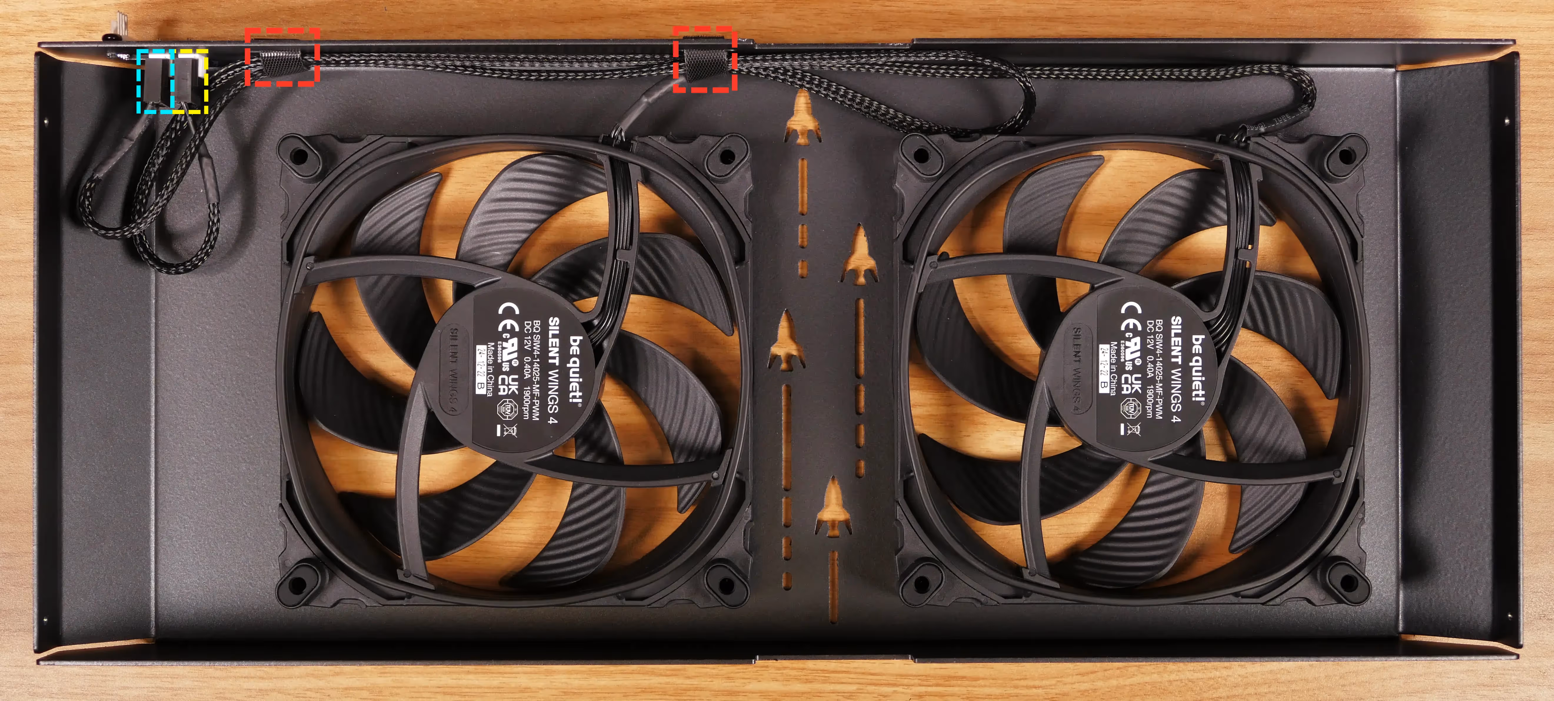 Side fan cabling