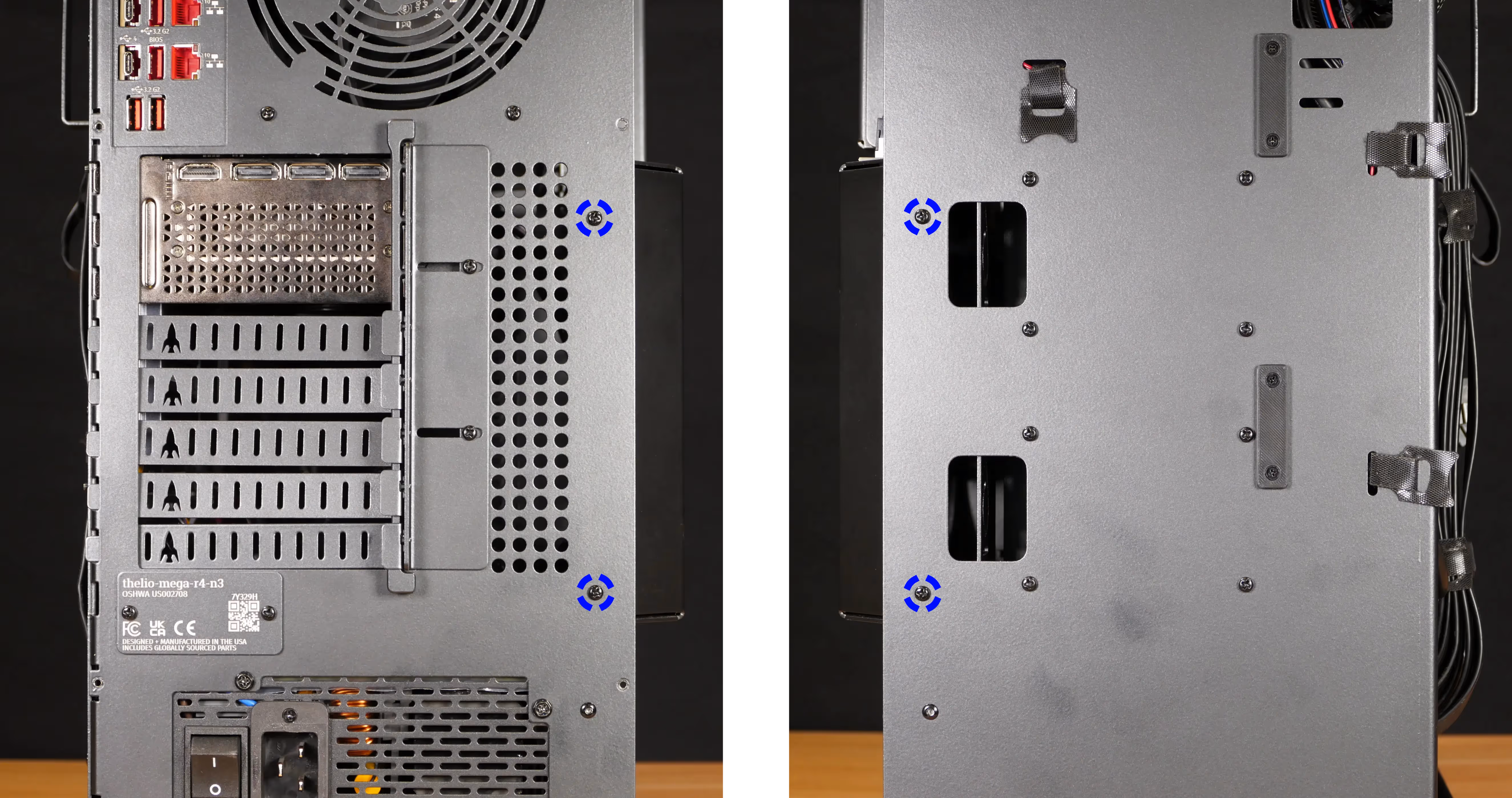 Side fan mount screws