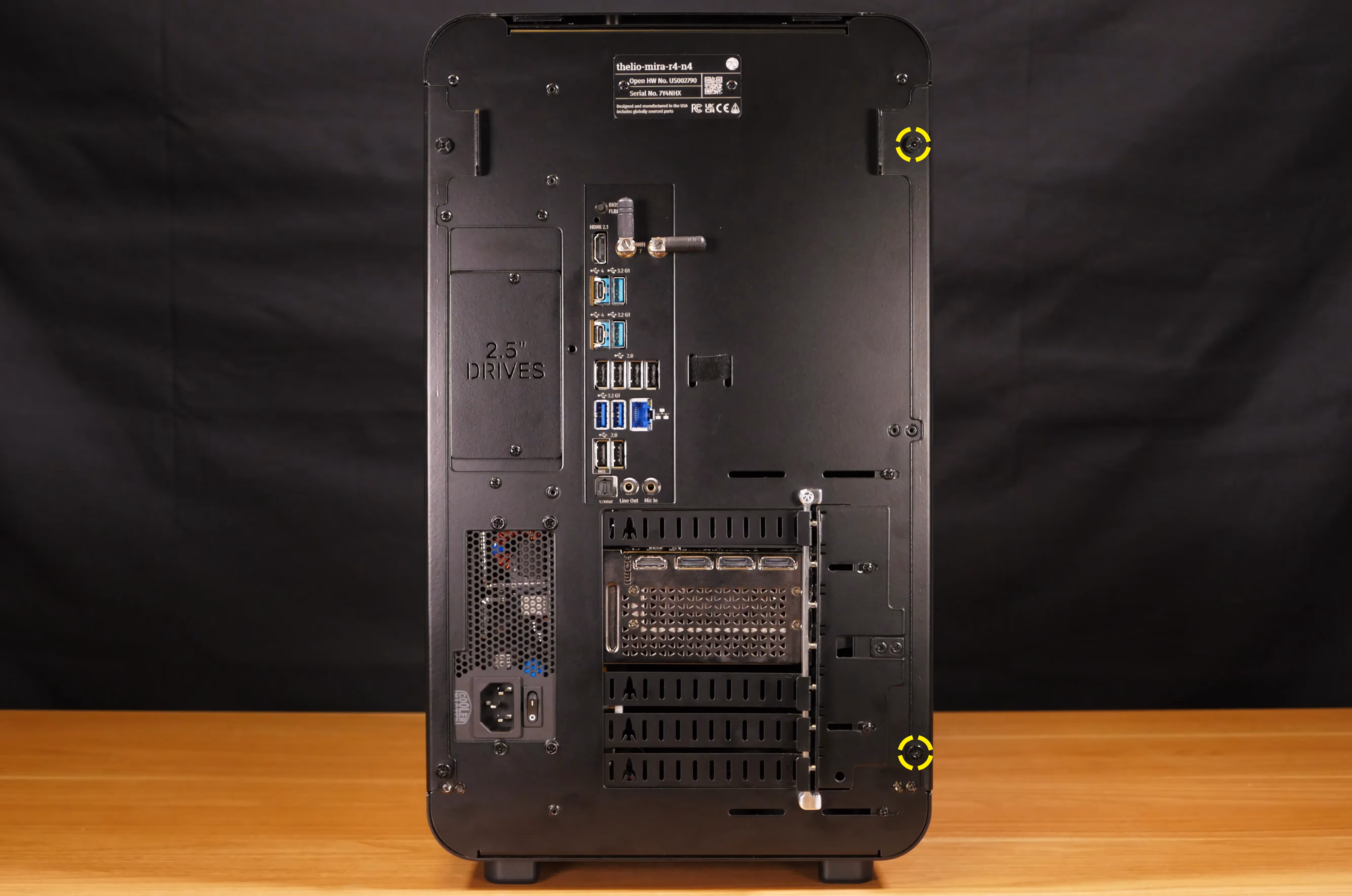 Left side panel screws