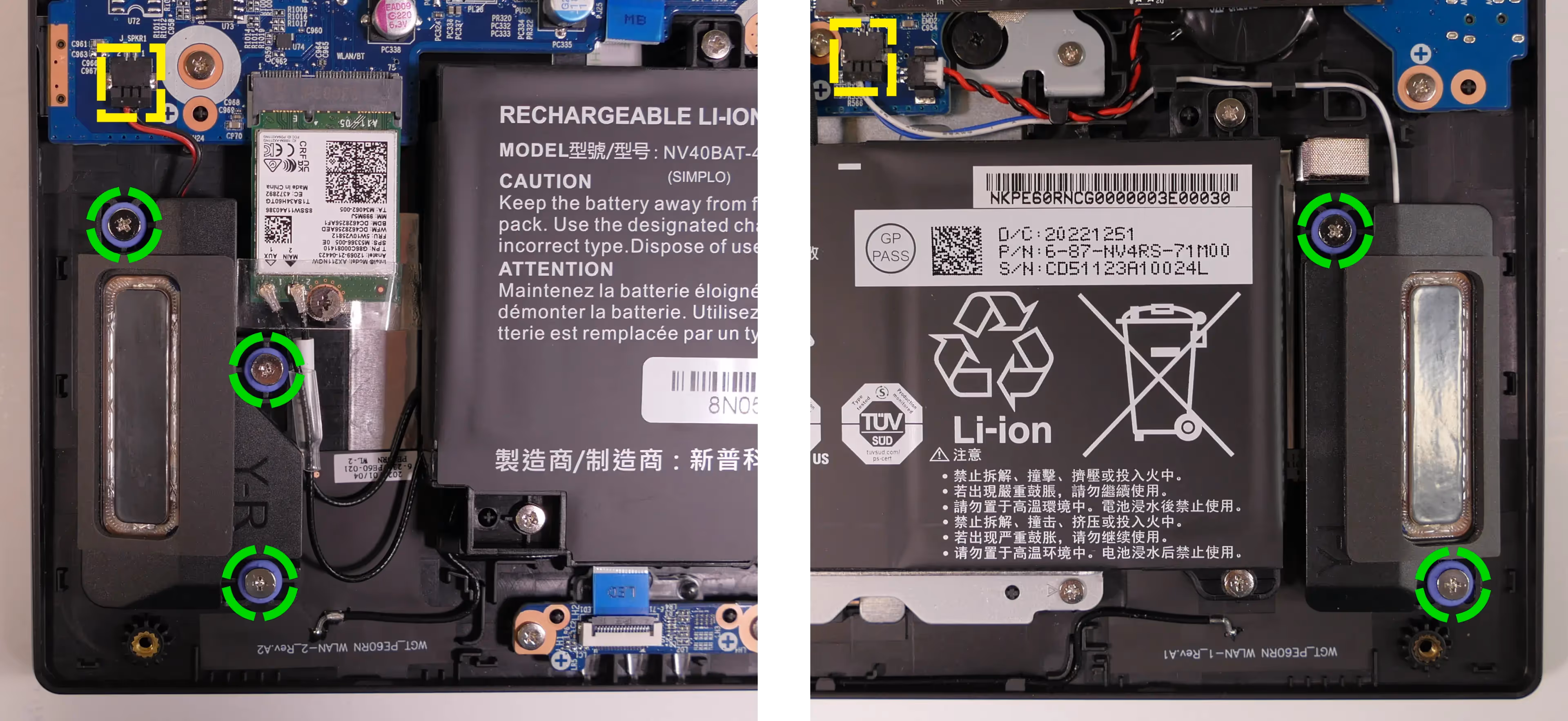Speaker screws and connectors