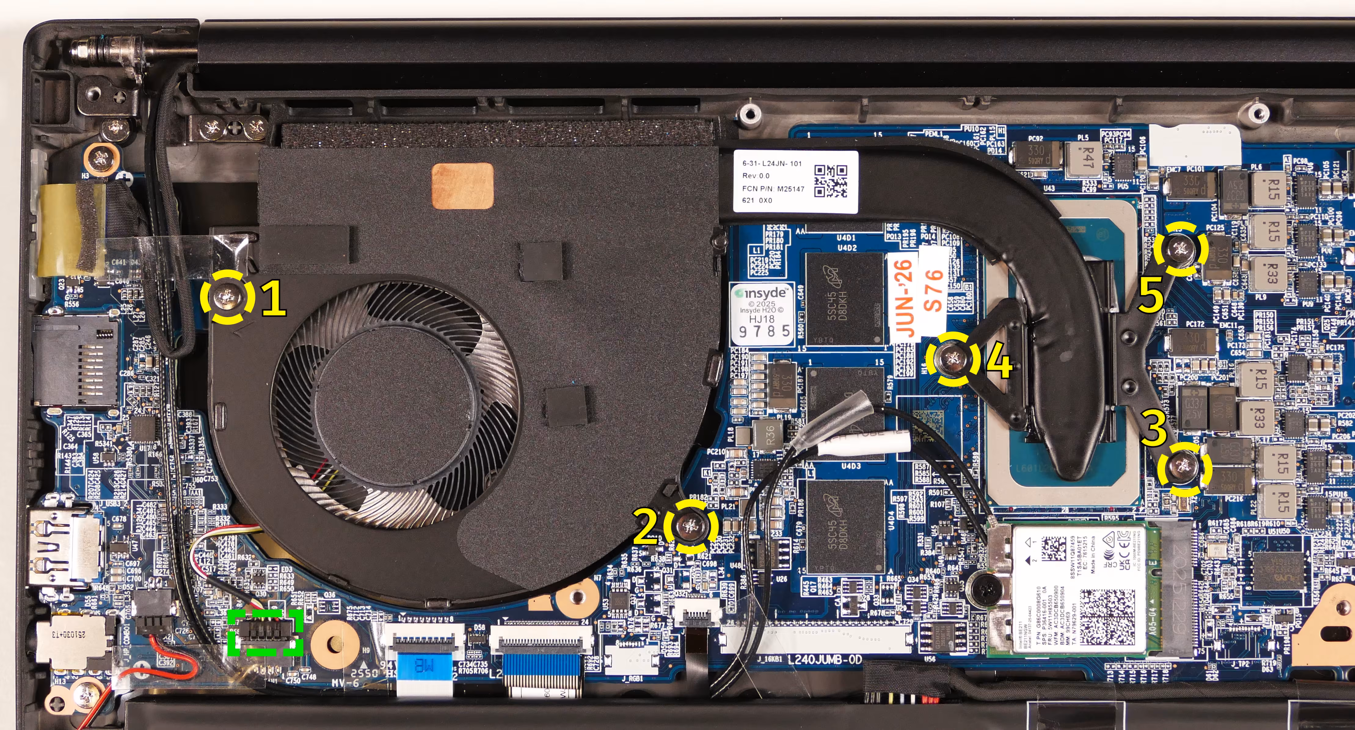 Heatsink/fan screws